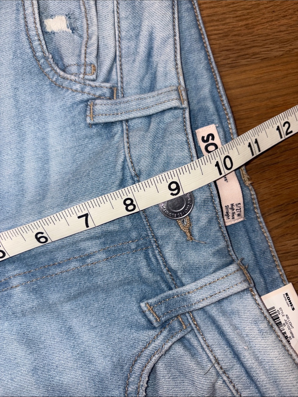 SO distressed high rise straight jeans - Picture 8 of 9